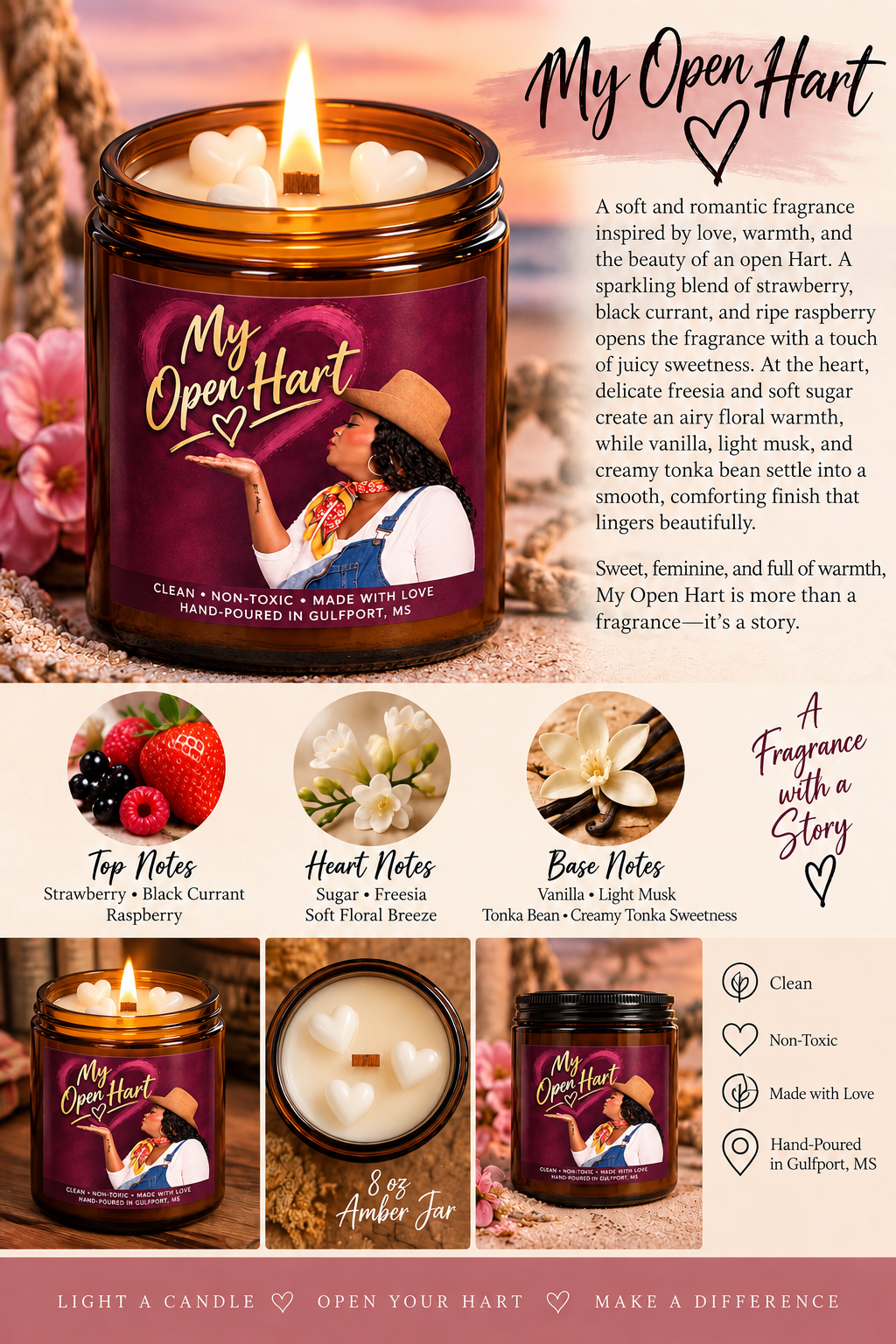 My Open Hart Scented Candle